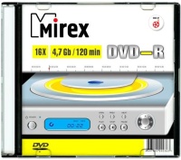 Диск DVD-R Mirex 4.7Gb 16x Slim Case (1шт) (202363)