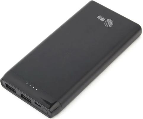 Мобильный аккумулятор CS-PBFSPT-10000 10000mAh 3A 2xUSB солн.бат. черный