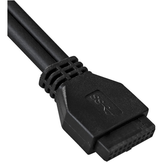 Планка USB на переднюю панель U5H-615, 5,25", 2*USB3.0, черная, металл, подсоед. к MB OEM (127616)
