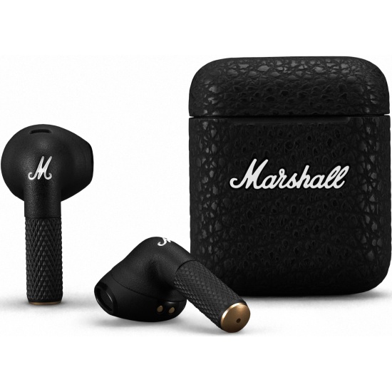 Наушники Marshall Minor III Black беспроводные с микрофоном, TWS, вкладыши, динамические излучатели, подключение: Bluetooth, диапазон частот: 20-20000 Гц, импеданс: 32 Ом, работа от аккумулятора до 5 ч