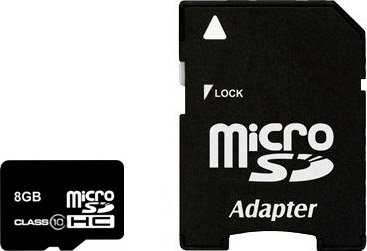 Micro SecureDigital 8Gb SB8GBSDCL10-01 {Micro SDHC Class 10, SD adapter}