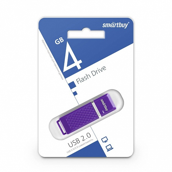Smartbuy USB Drive 4Gb Quartz series Violet SB4GBQZ-V