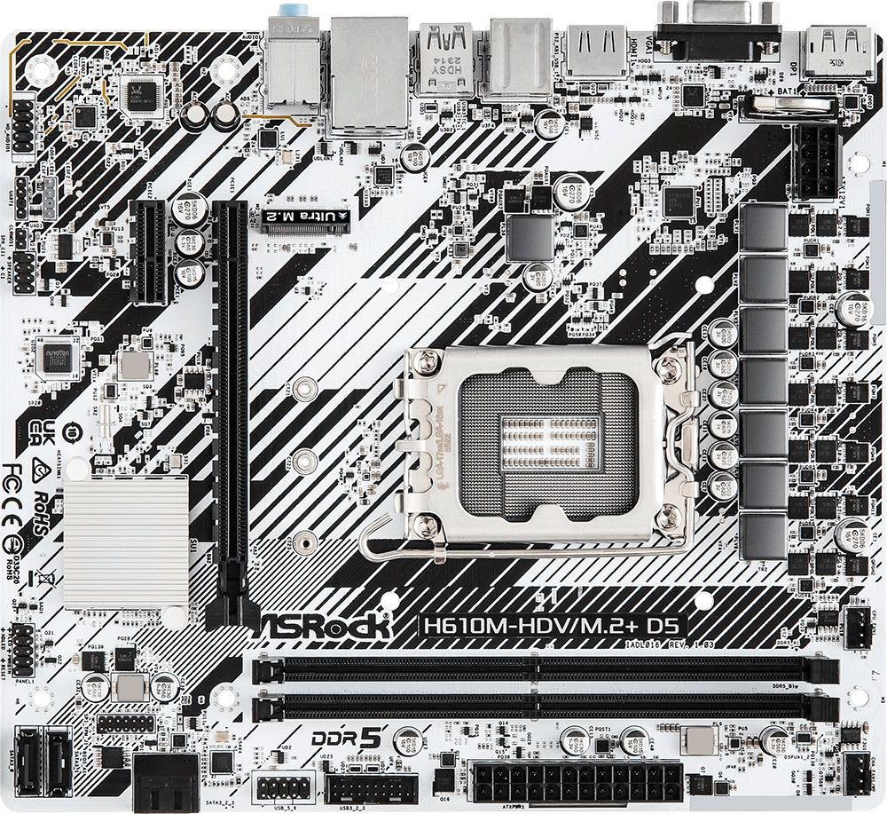 Материнская плата asrock h610m hdv. Intel h610 MATX.