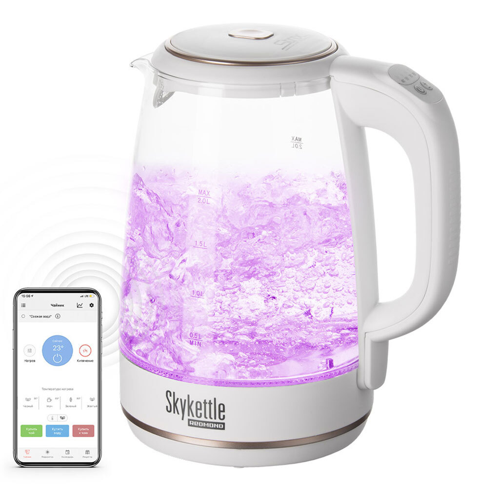 Умный чайник. Электрический чайник Redmond SKYKETTLE RK-g203s. Электрический чайник SKYKETTLE белый Redmond RK-g203s. Электрочайник Redmond SKYKETTLE RK-g212. Чайник редмонд SKYKETTLE RK g212s.