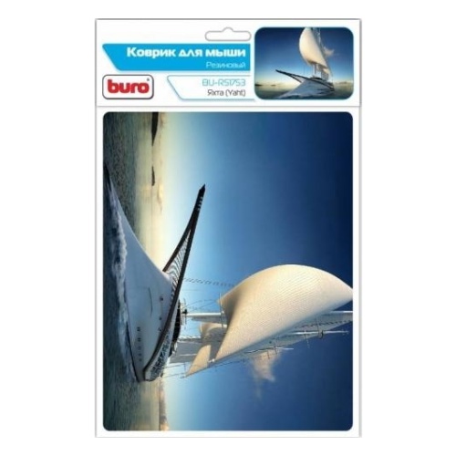Коврик для мыши Buro BU-R51753 рисунок/яхта 220x180x2мм