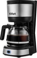 Кофеварка Kitfort капельная КТ-730 650Вт черный/нержавеющая сталь