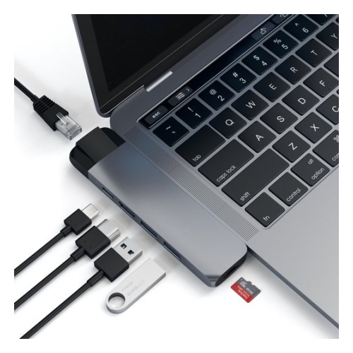 [ST-TCPHEM] Адаптер USB Aluminum Pro Hub with Ethernet & 4K HDMI). Цвет серый космос