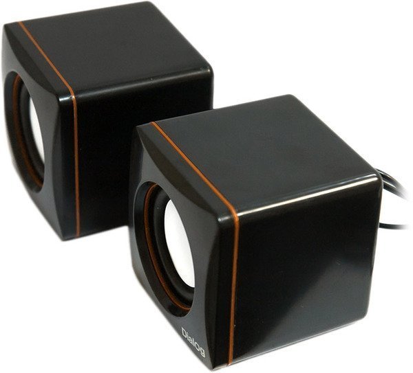 Colibri AC-04UP BLACK-ORANGE {акустические 2.0, 6W RMS, пит. от USB}