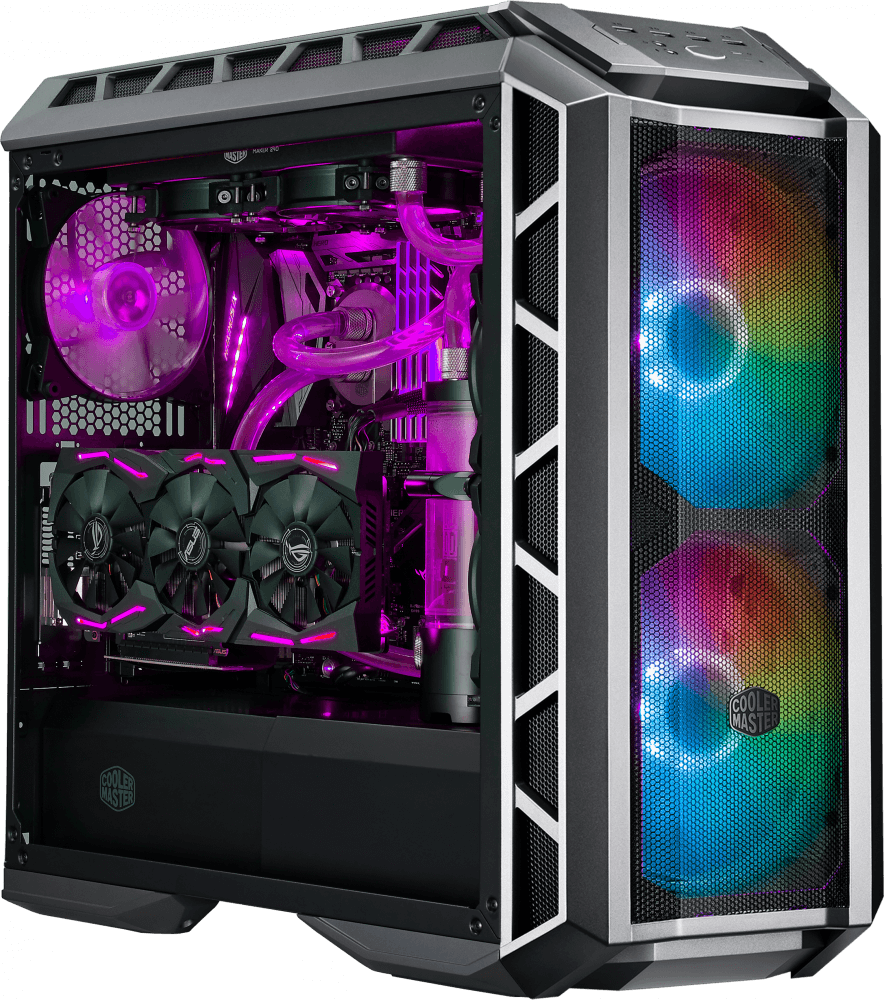 Компьютеры игровые мощные недорогие. Cooler Master MASTERCASE h500. Cooler Master MCM-h500p черный. Корпус Cooler Master MASTERCASE h500p. ПК Cooler Master MASTERCASE h500p.