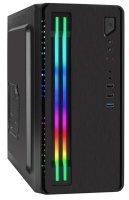 Корпус ExeGate mEVO-7805 Black mATX, Mini-ITX, Mini-Tower, без БП, подсветка, 2xUSB 2.0, USB 3.1