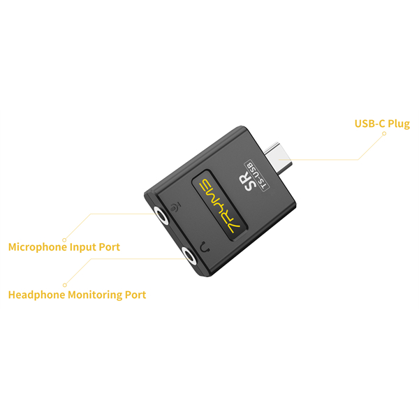 7RYMS SR TS-USB внешняя интерфейс USB-C, аналоговые аудиовыходы: mini jack 3,5 мм