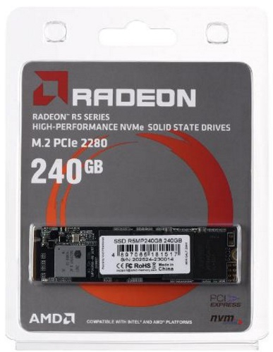 Накопитель AMD PCI-E x4 240Gb R5MP240G8 Radeon M.2 2280
