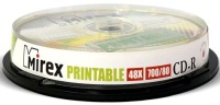 Диск CD-R Mirex 700Mb 48x Cake Box Printable (10шт) (201458)