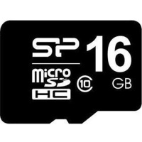 Флеш microSDHC 16Gb Class10 SP016GBSTH010V10 w/o adapter