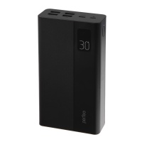 Powerbank MOUNTAINS 30000 mAh/LED дисплей/PD + QC 3.0/Type-C/4 USB/Выход: 3A, max 22.5W/Black (PF_D0161)