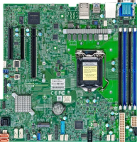 Материнская плата MBD-X12STH-F-B Intel® Xeon®  E-2300 Processor, 10th Generation Intel® Pentium® Processor, Single Socket LGA-1200 (Socket H5) supported, CPU supports to 95W TDP,Intel® C256,Up to 128GB ECC UDIMM, DDR4-3200MHz, in 4 DIMM slots