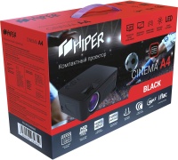 Проектор Hiper Cinema A4 Black LCD 2500Lm (800x480) 1800:1 ресурс лампы:50000часов 2xUSB typeA 1xHDMI 1кг