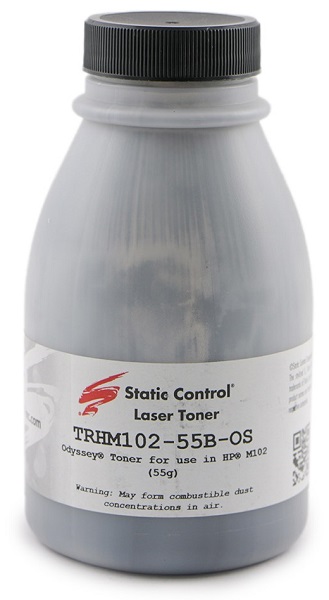 Тонер Static Control TRHM102-55B-OS черный флакон 55гр. для принтера HP LJ M104/M132