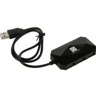 Концентратор HB24-207BK 4*USB2.0 / USB 60CM / BLACK