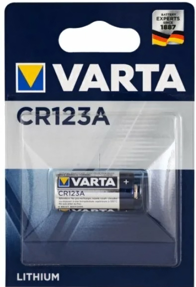 Батарейка VARTA PROFESSIONAL LITHIUM CR123A 1шт. блистер