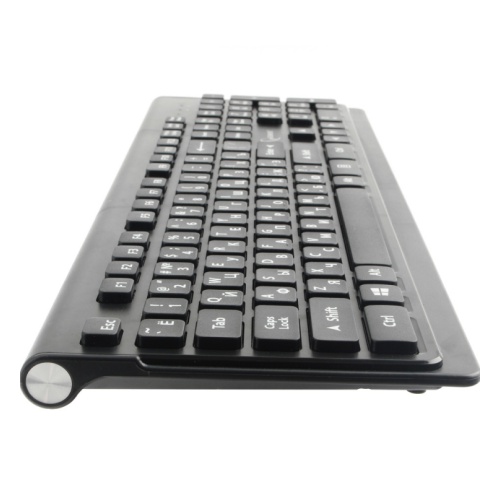 Клавиатура + мышь KBS-7200 {Беспроводной комплект, черный, 2.4ГГц/10м, 1600 DPI, мини-приемник- USB, Chocolate дизайн}