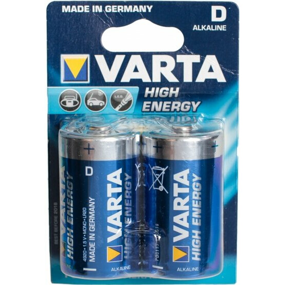 Батарея Varta Longlife power LR20 D (2шт) блистер