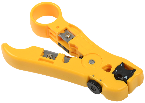 Инструмент ITK TS2-GR20 для зачистки кабеля UTP (упак:1шт) желтый