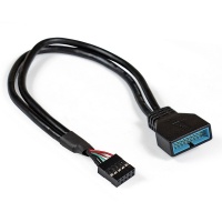 EX-CC-U3U2-0.3 Внутренний переходник USB2 - USB3 кабель, 9pin/19pin, 0.3m