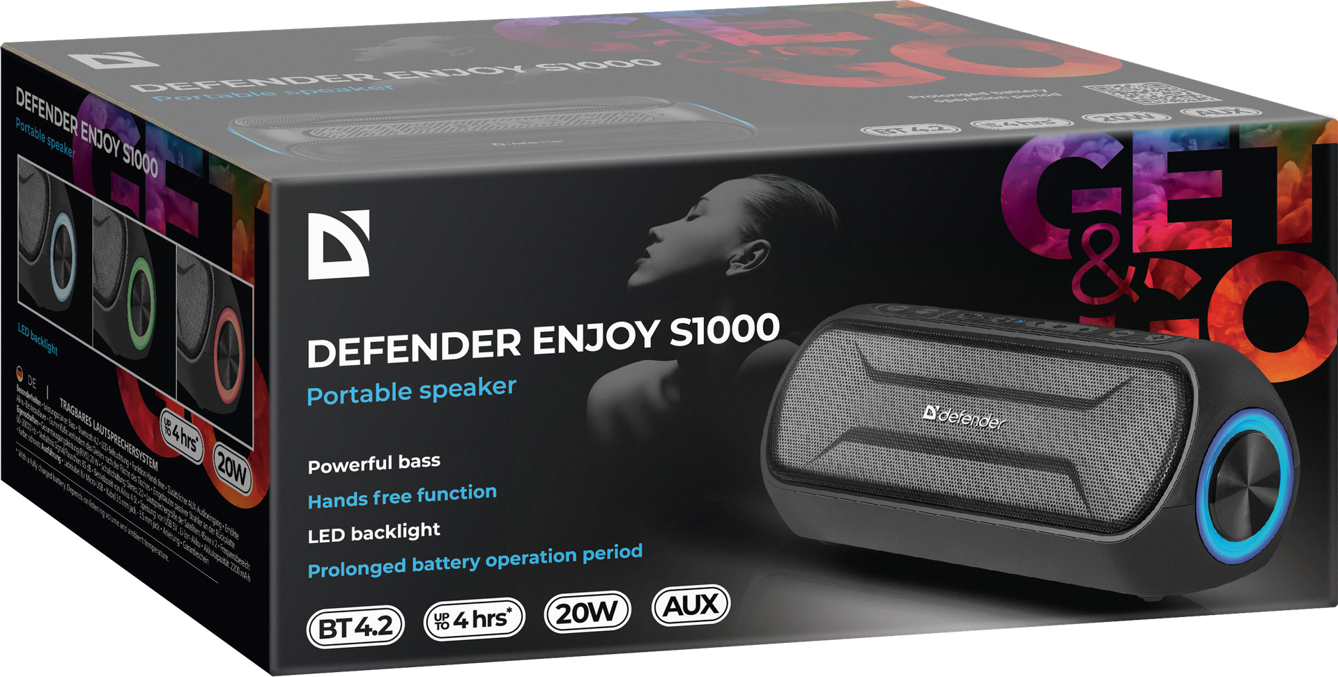 Портативная колонка Defender enjoy s1000. Bluetooth-колонка Defender enjoy s1000, 20вт. Портативная колонка беспроводная колонка Defender enjoy s1000 20вт. Defender enjoy s1000 (черный).