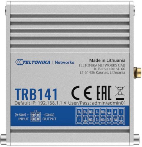 TRB141 (RB14100300) industrial rugged GPIO LTE gateway 4G (LTE) cat1 / 3G / digital i/o