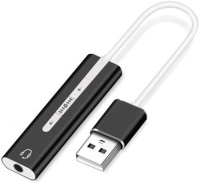 AU-04PLB, Адаптер USB to Audio (звуковая карта), jack 3.5 mm (4-pole) для подключения телефонной к порту USB, кнопки: громкость +/-, играть/пауза/вперед/назад; Windows/Linux/MAC OS