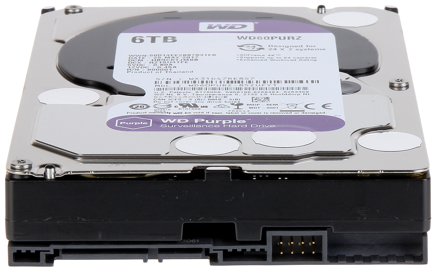 Hdd purple. WD wd60purz. HDD wd60purz 6tb. HDD 6tb WD Purple. Western Digital wd60purz HDD.