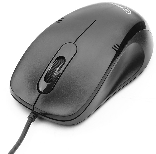 MOP-100, USB, черный, 2 кнопки+колесо кнопка, 1000 DPI, кабель 1.45м , (206844)