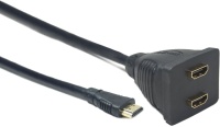 DSP-2PH4-002 Разветвитель HDMI DSP-2PH4-002, HD19F/2x19F, 1 компьютер => 2 монитора, пассивный, Full-HD, 3D, 1.4v