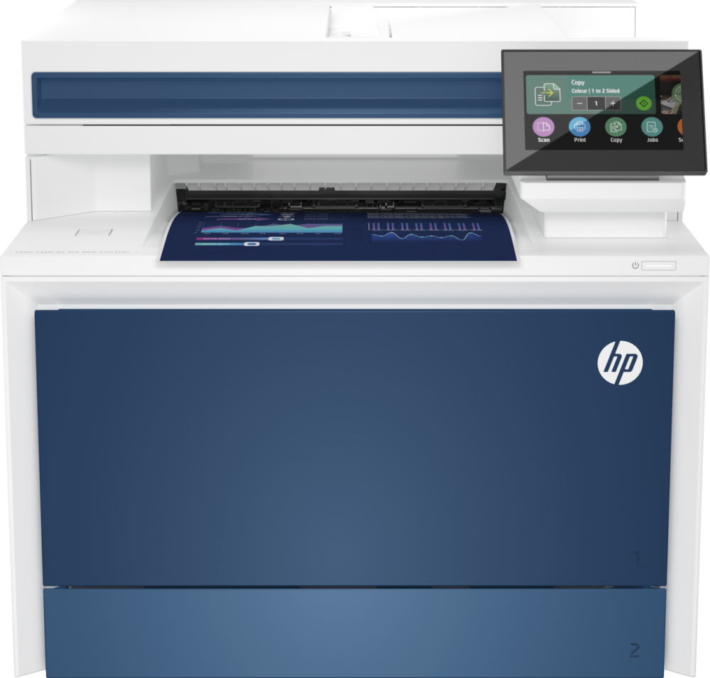 HP Color LaserJet Pro MFP 4303fdw МФУ (принтер/сканер/копир), факс,  лазерная цветная печать, A4, двусторонняя печать, печать фотографий,  планшетный/протяжный сканер, ЖК панель, сетевой (Ethernet), Wi-Fi,  AirPrint, Bluetooth купить в Липецке - Регард