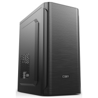CBR PCC-MATX-MX10-WPSU mATX Minitower MX10, без БП, 2*USB 2.0, HD Audio+Mic, Black