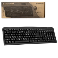 Клавиатура Defender Element HB-520 Black PS/2 [45520] {Проводная, 104+3кн. управление