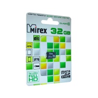 Карта памяти Mirex microSDHC (Class 10) 16GB (13612-MC10SD16)