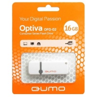 USB 2.0 16GB Optiva 02 White [QM16GUD-OP2-white]