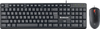 Defender Line C-511 клавиатура + мышь, 1000 dpi, цифровой блок, USB, цвет: чёрный