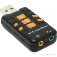 AU-01PL (Bl) USB адаптер для микрофона и наушников комбинированная расцветка (Черный)