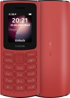 Телефон Nokia 106 Dual Sim Red (TA-1564) экран 1.8", TFT, 120x160, стандарт связи: 2G, поддержка 2-х SIM-карт, FM-радио, аккумулятор 1000 мАч