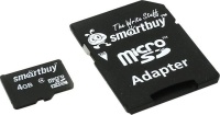 Карта памяти SmartBuy microSDHC (Class 4) 4 Гб + SD адаптер (SB4GBSDCL4-01)