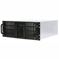 RE411-D8H5-E-55 Корпус 4U server case,8x5.25+5HDD,черный, без блока питания,глубина 550мм,MB EATX 12"x13"