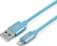 Cablexpert для Apple CC-S-APUSB01Bl-1M, AM/Lightning, серия Silver, длина 1м, синий, блистер