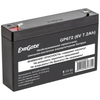 EP234536RUS Аккумуляторная EXG672/GP 672, 6В 7.2Ач, клеммы F1