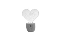 SQ0357-0008 Ночник "Сердце" с датчиком света,светодиодный, 0.3 Вт 220 В