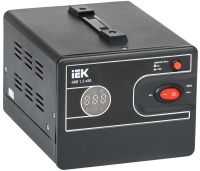 Стабилизатор напряжения IEK Hub 1.5кВА однофазный черный (IVS21-1-D15-13)