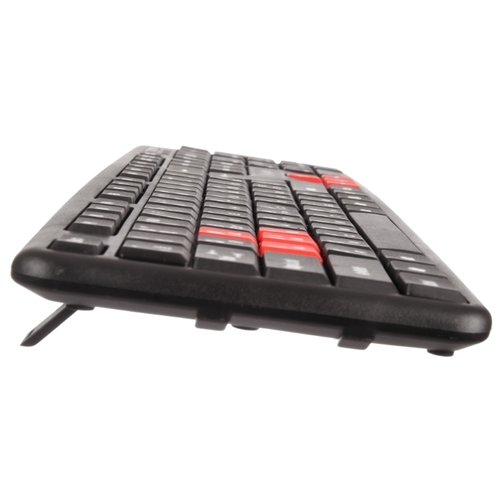 EX264080RUS LY-403, <USB, черная, 105кл, Enter большой, 8 красных Color box
