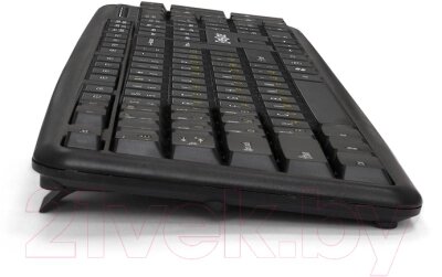 EX286204RUS Комплект Professional Standard Combo MK120 (клавиатура влагозащищенная 104кл.+ оптическая 1000dpi,3 кнопки и колесо прокрутки; USB,длина кабелей 1,5м,черный,ColorBox)